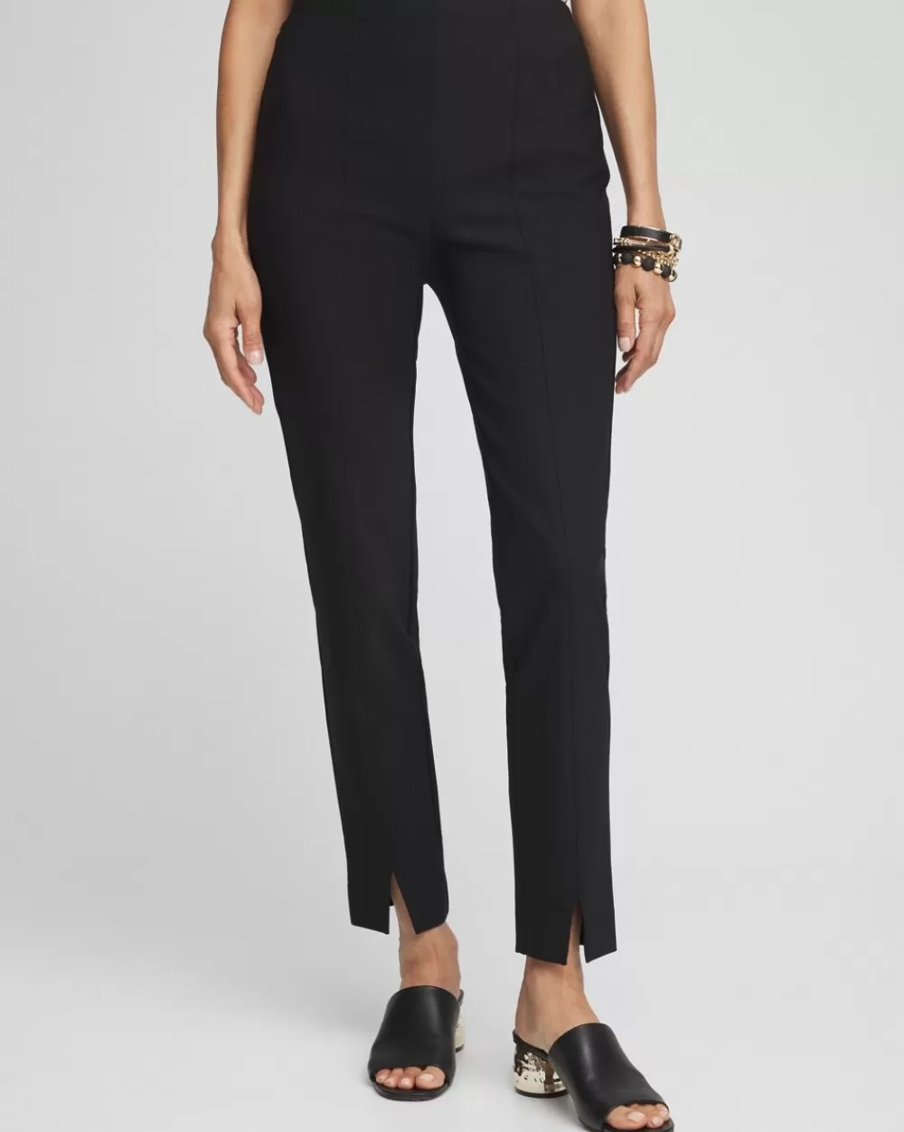 Sale Bi-Stretch Front Seam Slit Ankle Pants Pants