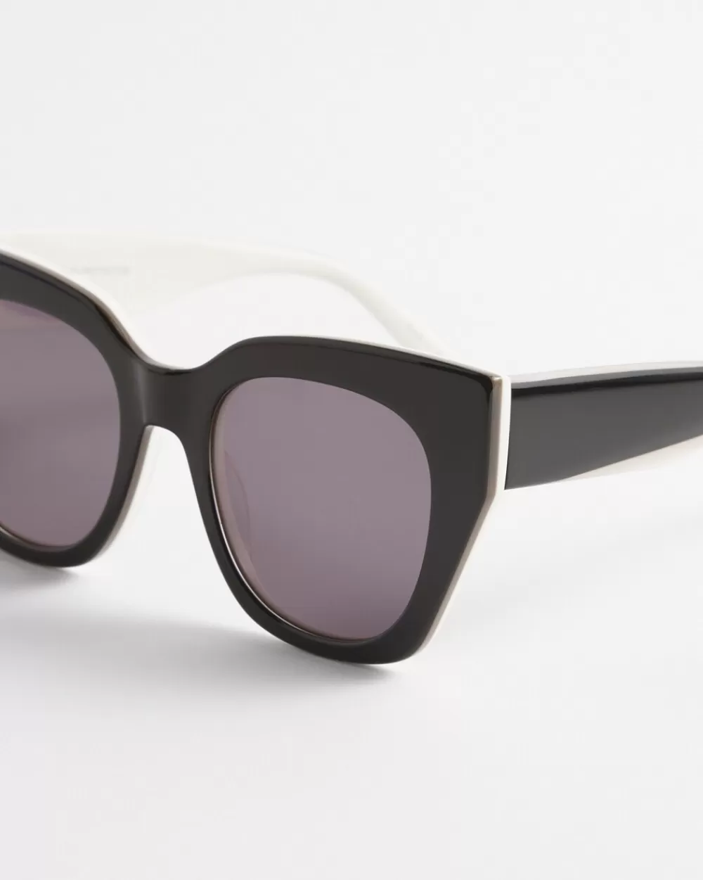 Shop Black And White Cateye Sunglasses Eyewear