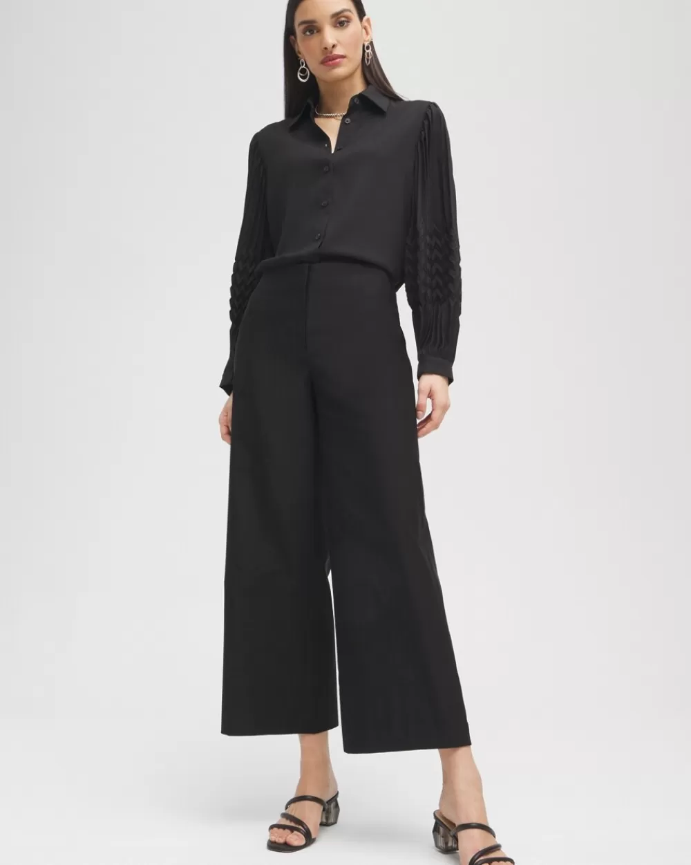 Discount Black Label™ Wide Leg Cropped Pants Pants