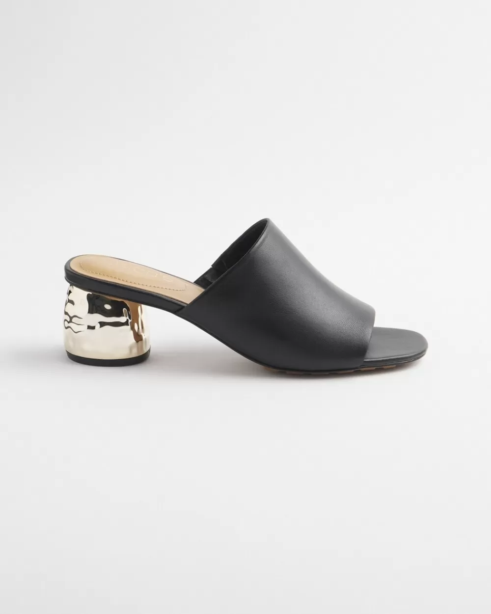 Online Black Leather Mules Shoes