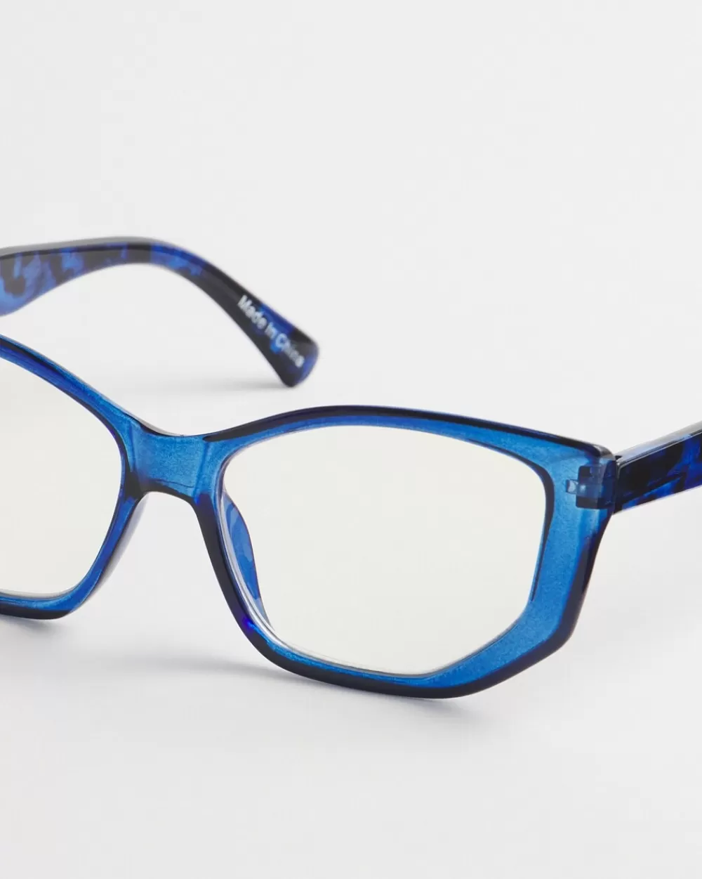 Sale Blue Geo Readers Eyewear