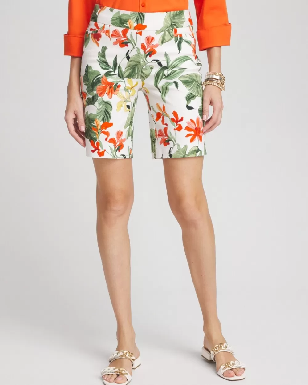 Sale Brigitte 7" Orchid Print Shorts Pants