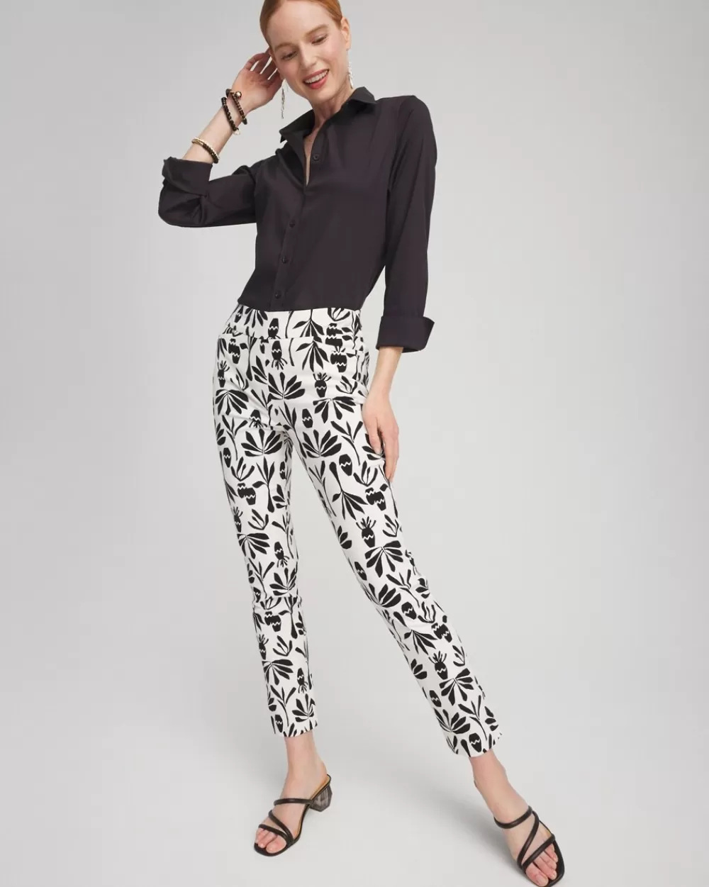 Discount Brigitte Artisan Print Ankle Pants Pants