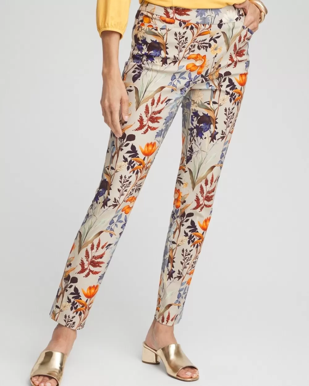 Cheap Brigitte Autumn Print Ankle Pants Pants