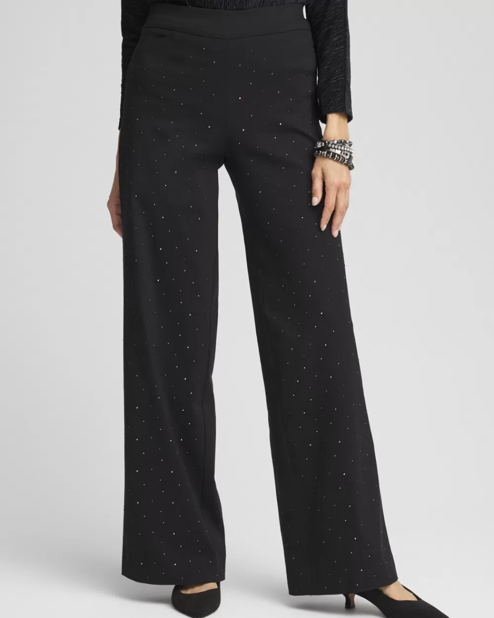 Hot Brigitte Embellished Wide Leg Pants Pants