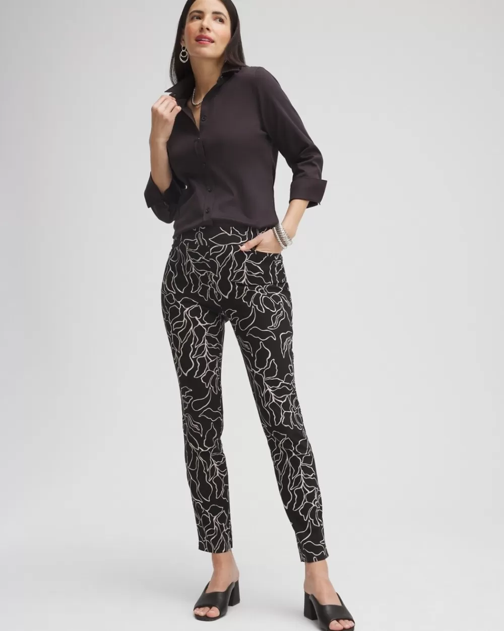 New Brigitte Floral Print Ankle Pants Pants