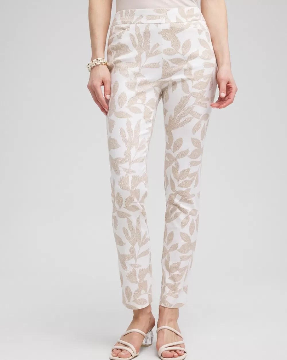 Shop Brigitte Leaf Etch Ankle Pants Pants