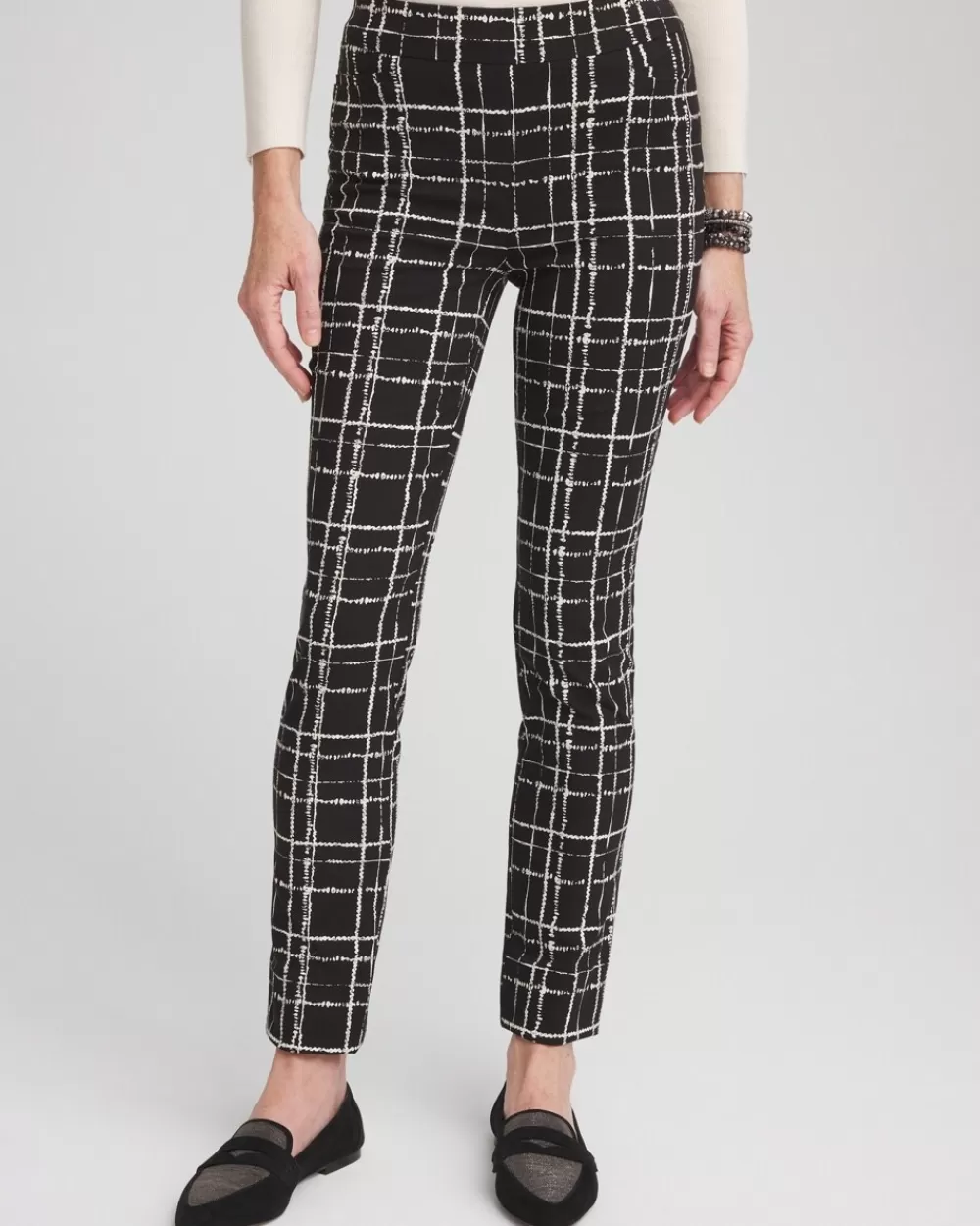 Best Sale Brigitte Plaid Slim Ankle Pants Pants