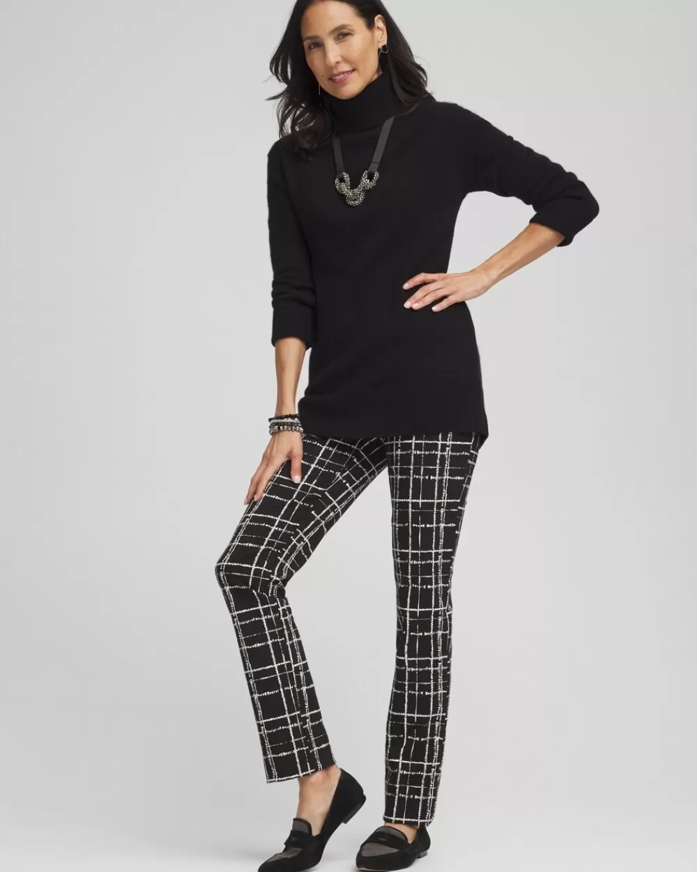 New Brigitte Plaid Slim Pants Pants