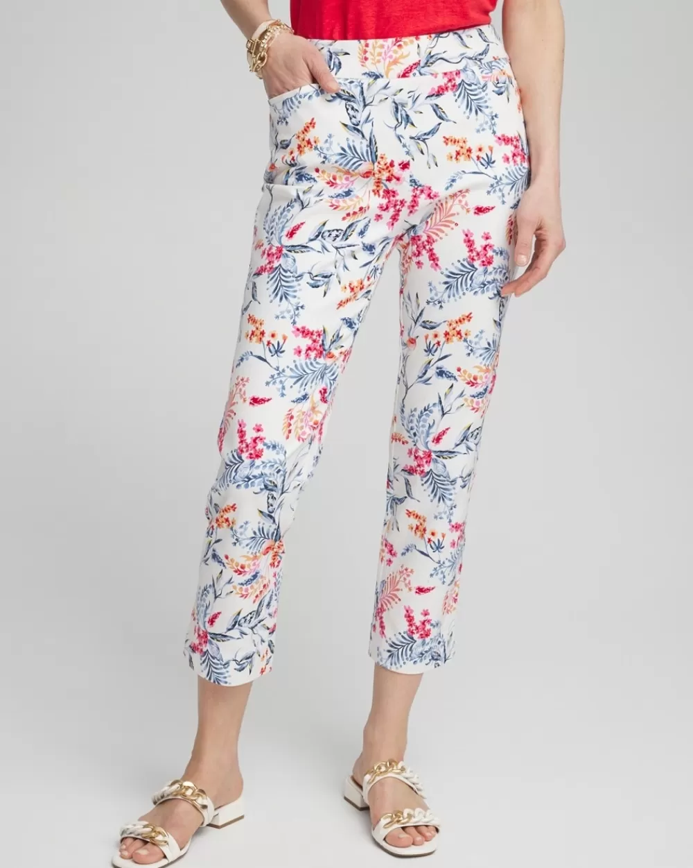 Sale Brigitte Sea Life Slim Cropped Pants Pants