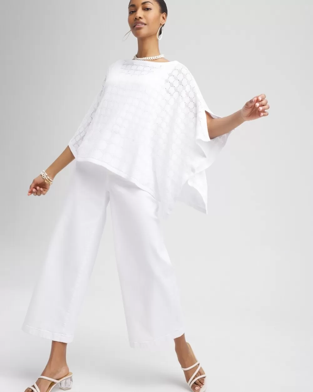 Flash Sale Circle Knit Poncho Tops