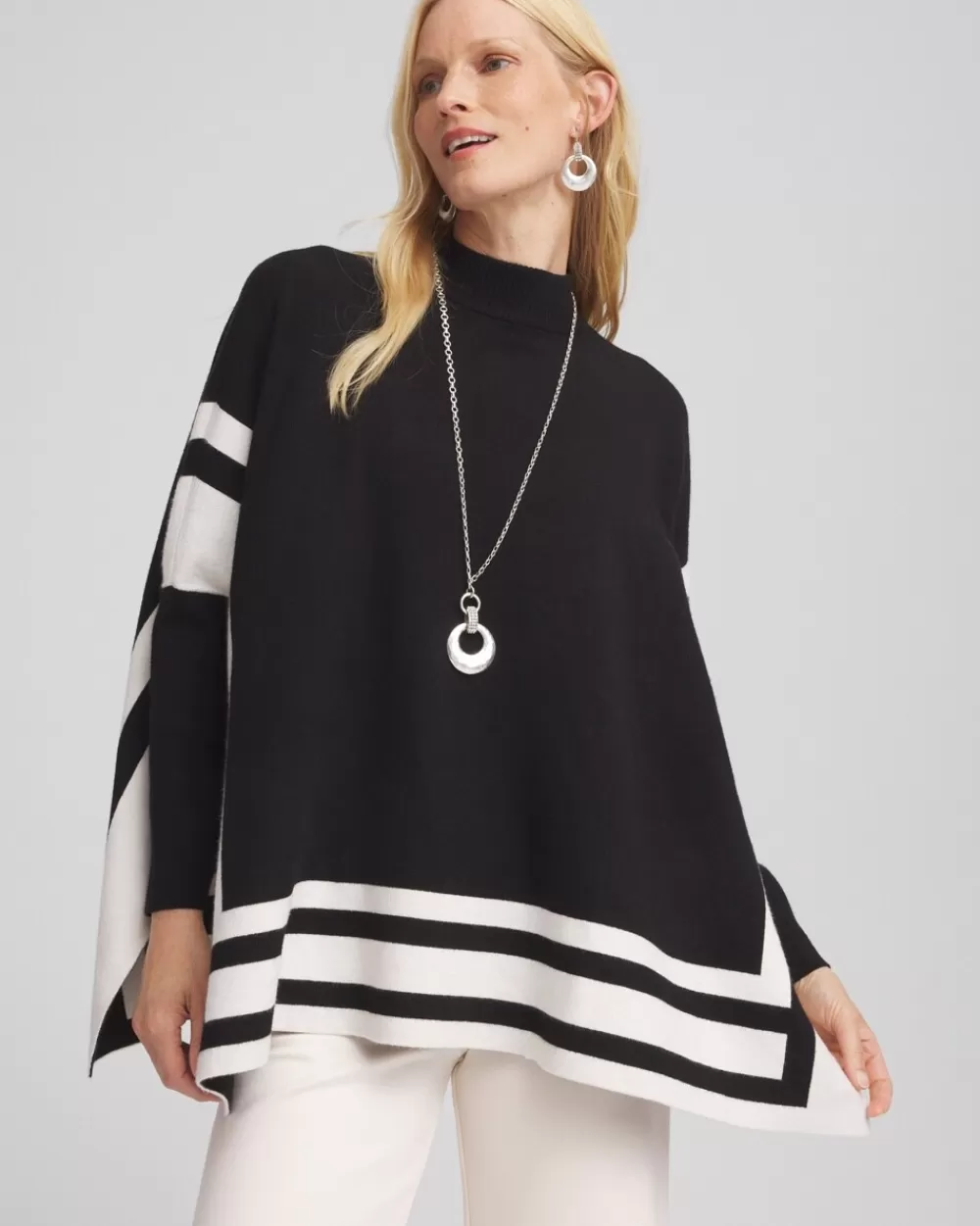 Best Sale Colorblock Sweater Poncho Tops | Ponchos & Ruanas