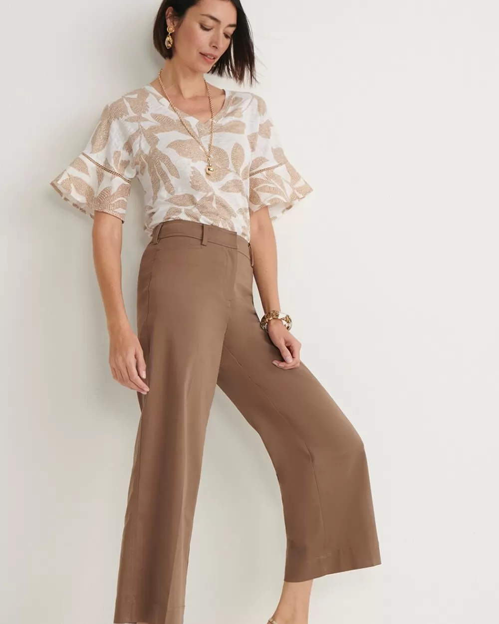 Online Cotton Sateen Cropped Pants Pants