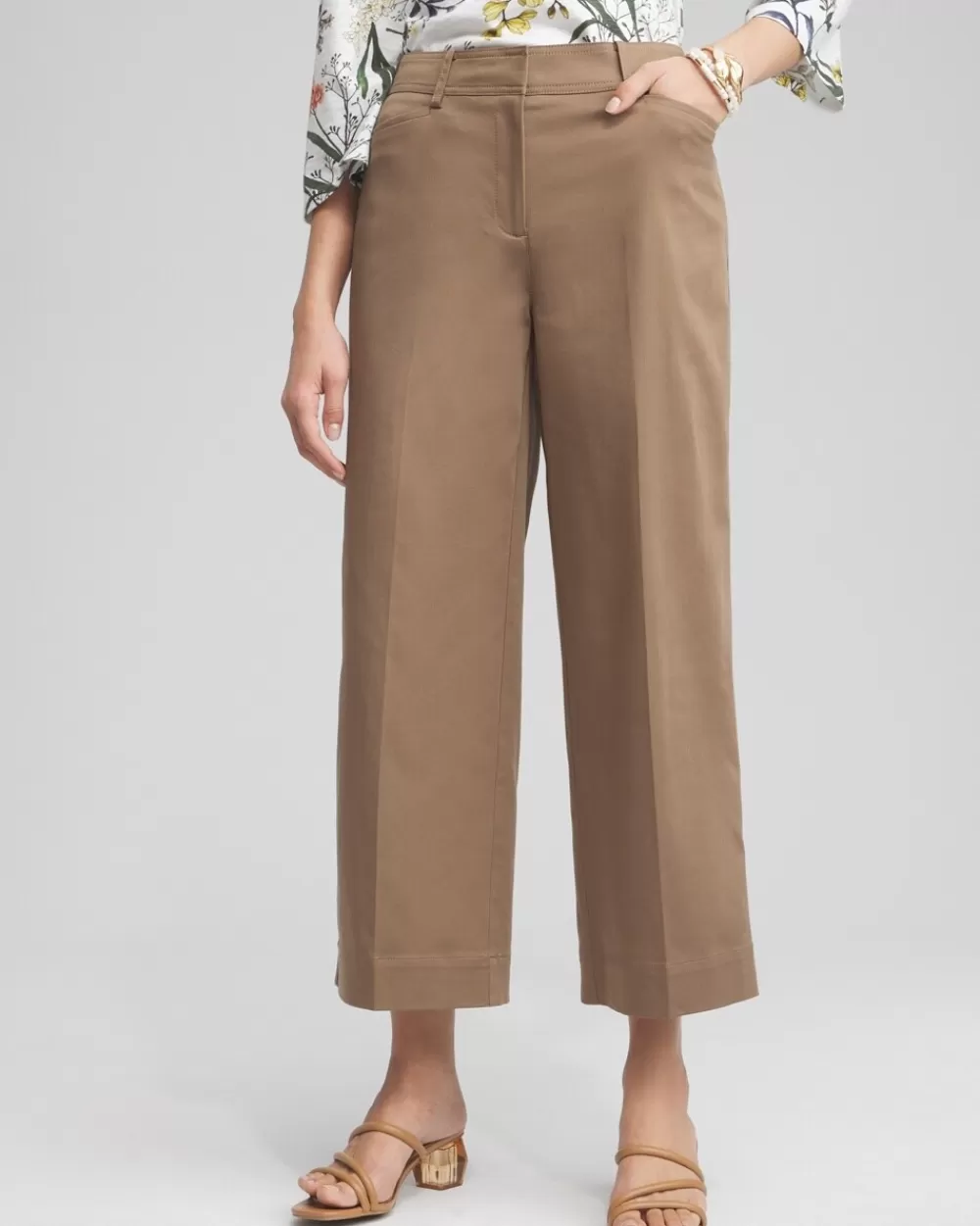 Online Cotton Sateen Cropped Pants Pants