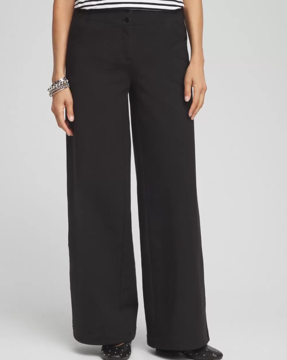 Fashion Cotton Stretch Wide Leg Pants Pants