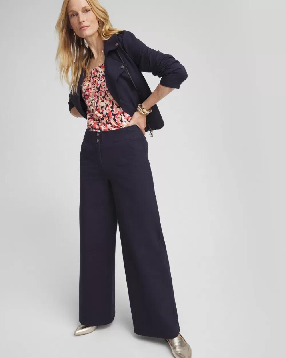 Fashion Cotton Stretch Wide Leg Pants Pants