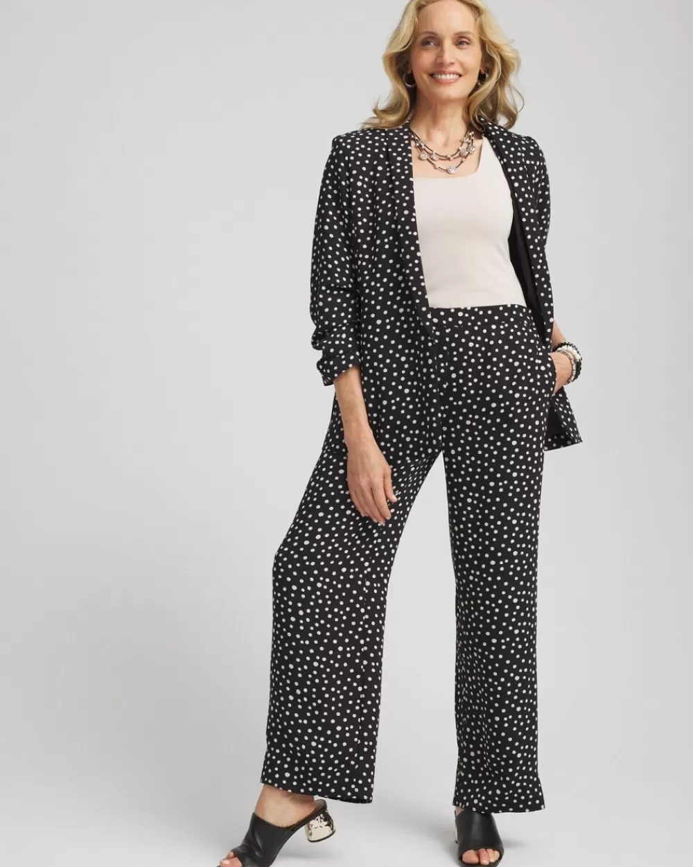 Best Sale Dot Soft Cropped Pants Pants