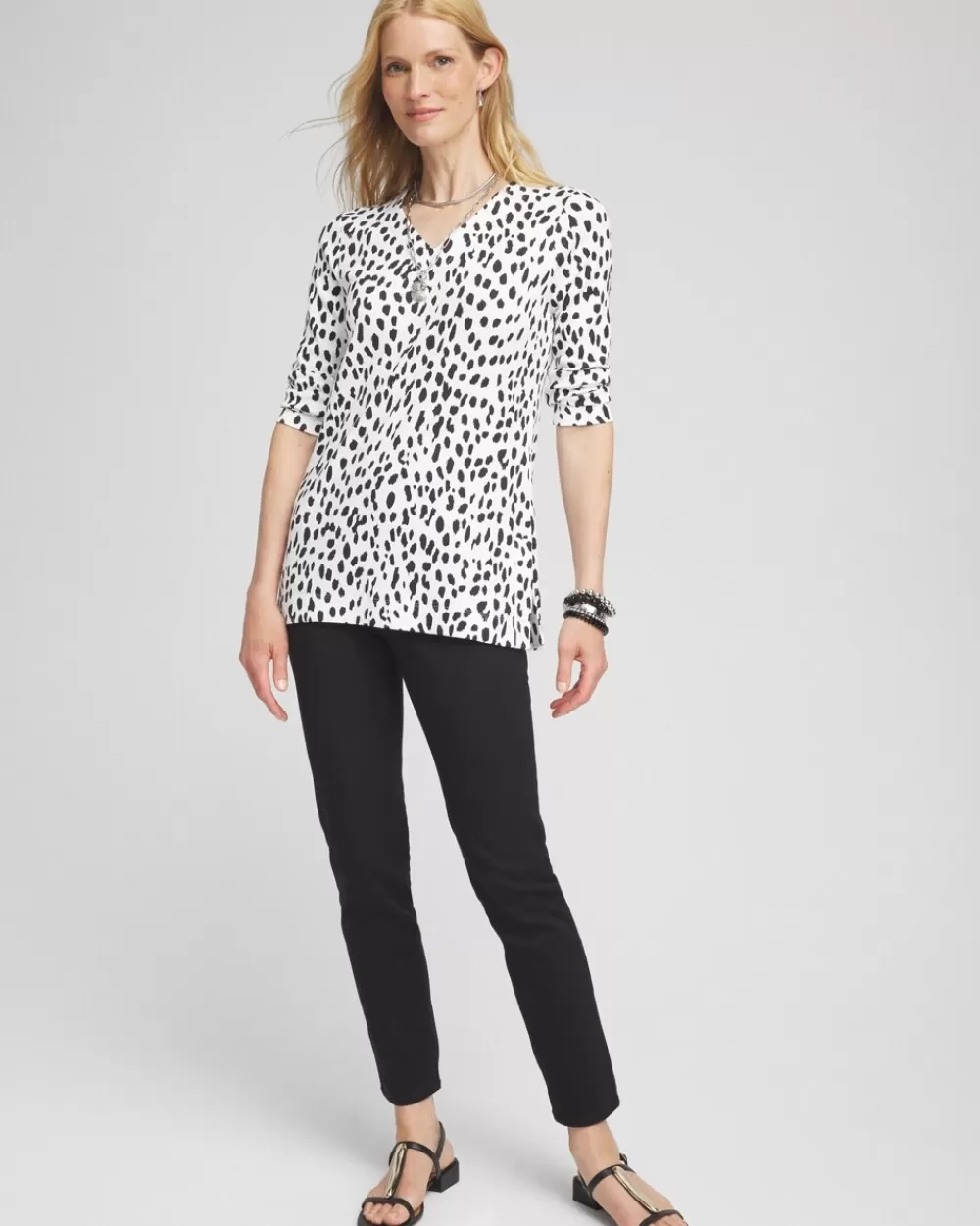 Shop Dots V-neck Tunic Tops