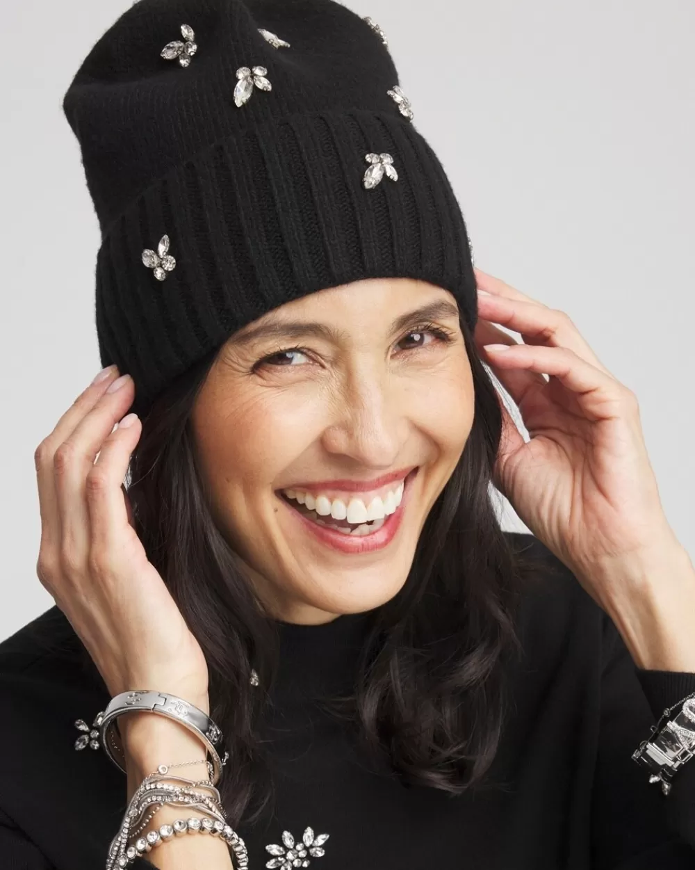 Online Embellished Cashmere Blend Hat Cold Weather Accessories | Hats