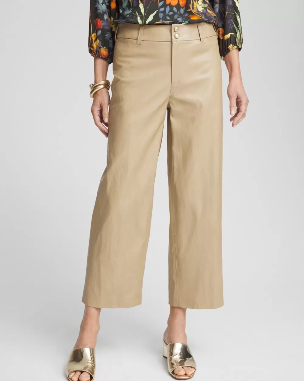 New Faux Leather Trouser Crops Pants