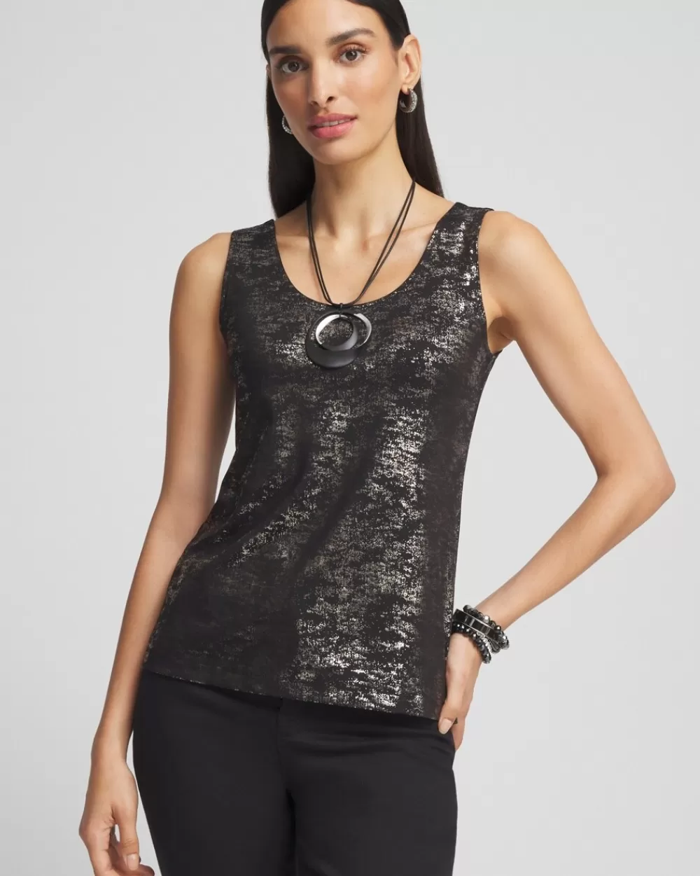 Outlet Foiled Microfiber Tank Tops | Tees