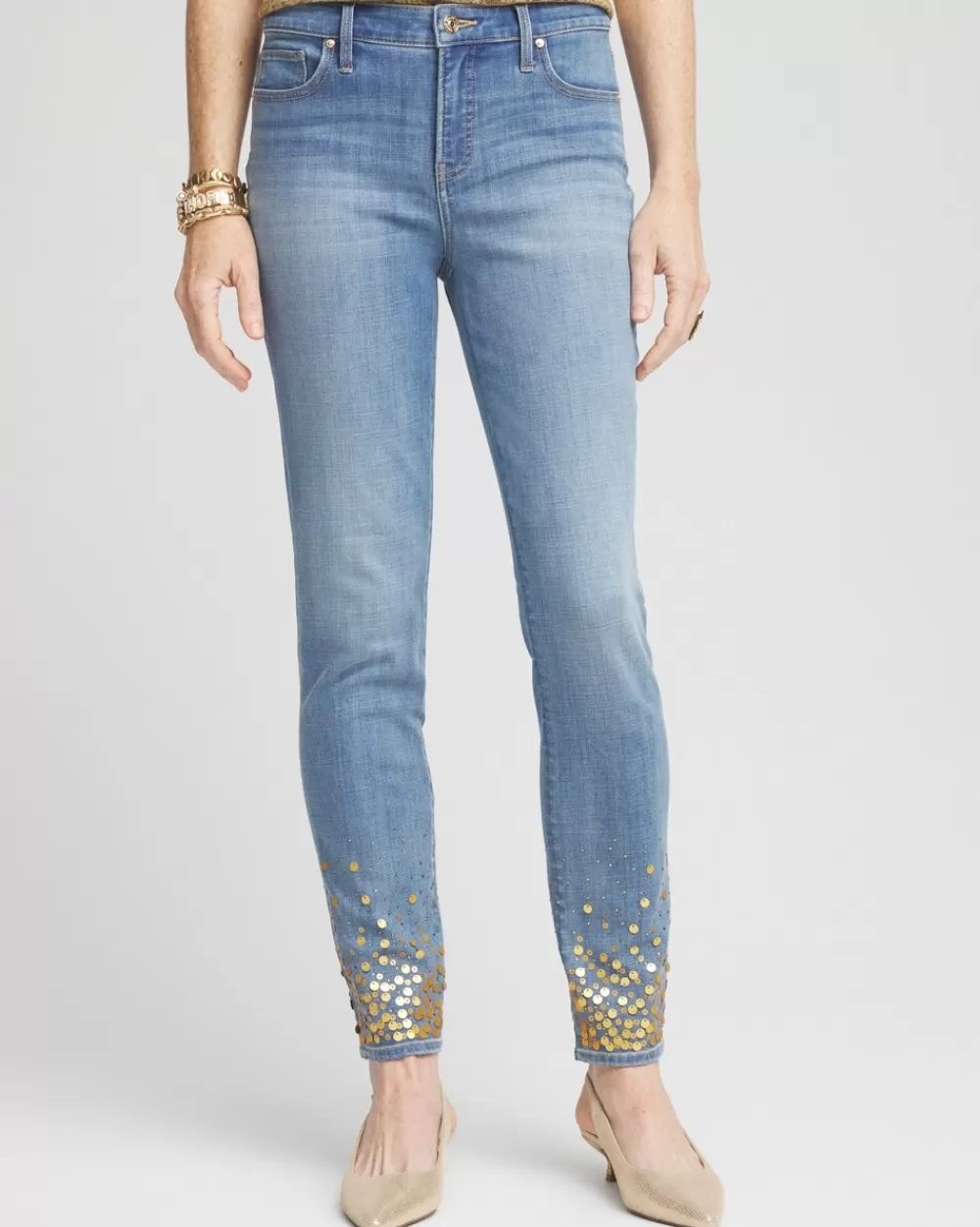 Fashion Girlfriend Sequin Ankle Jeans Jeans & Denim