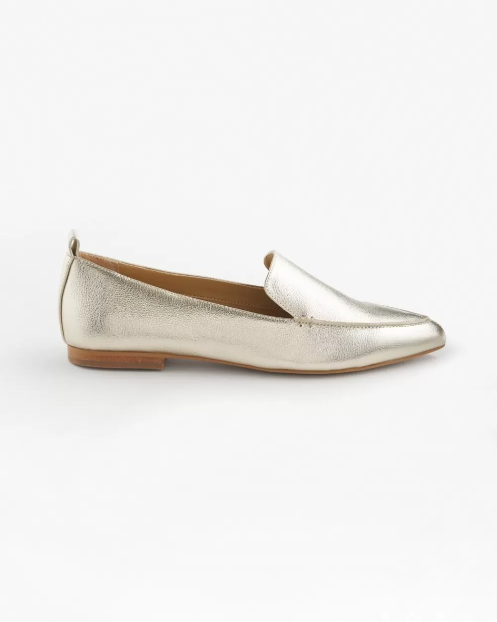 New Metallic Leather Loafer Shoes