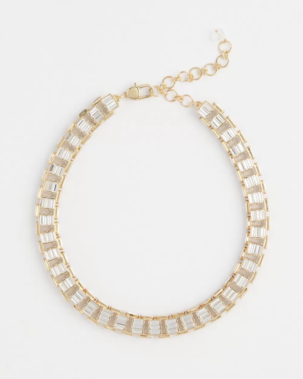 Online Tone Baguette Collar Necklace Necklaces