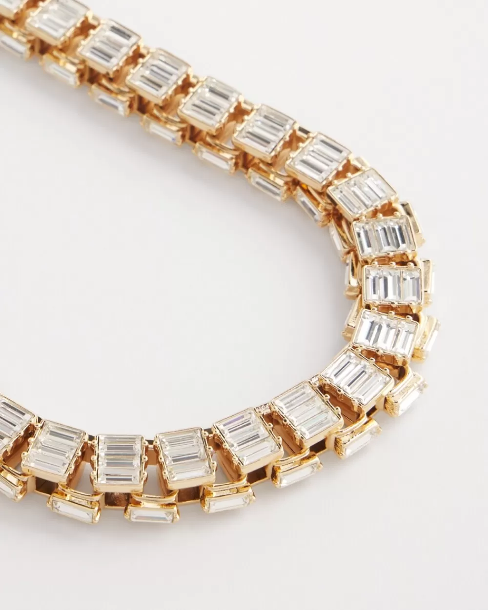 Online Tone Baguette Collar Necklace Necklaces