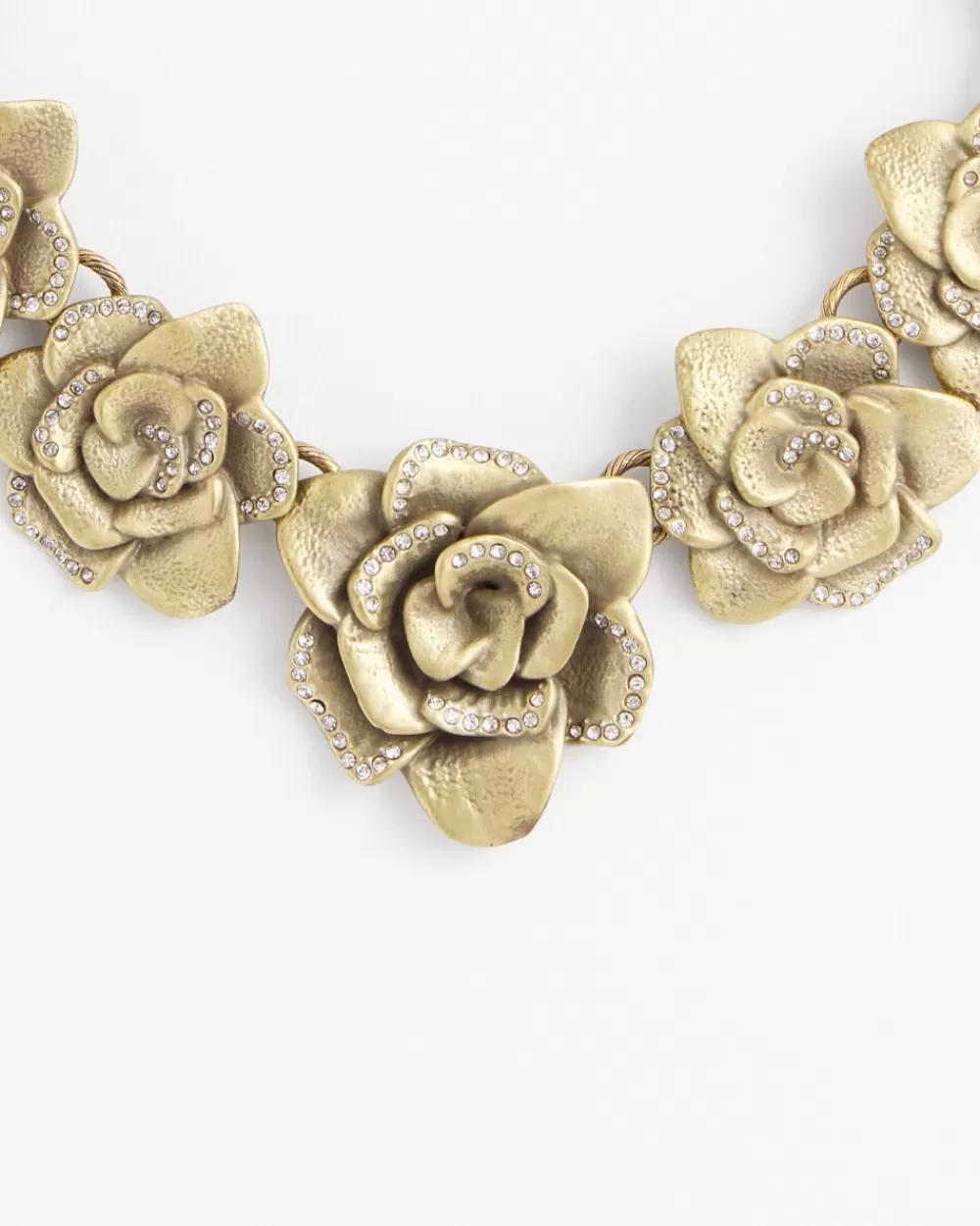 Fashion Tone Flower Collar Necklace Necklaces