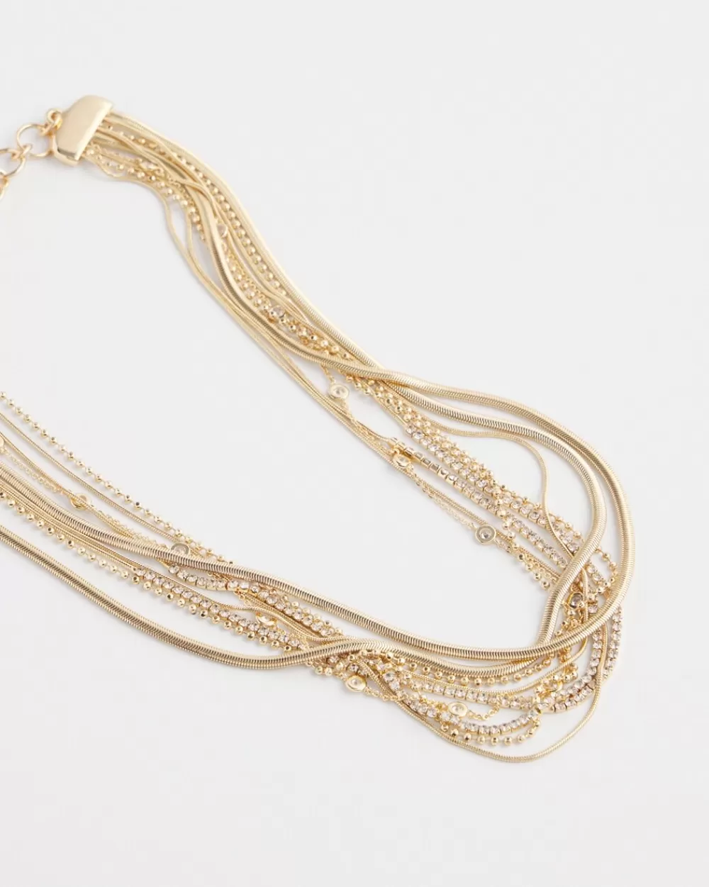 Cheap Tone Multi Strand Collar Necklace Everyday Jewelry | Necklaces