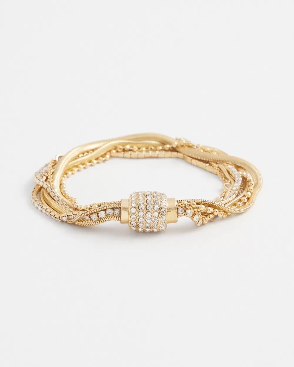 Shop Tone Multi Strand Pavé Bracelet Bracelets | Everyday Jewelry