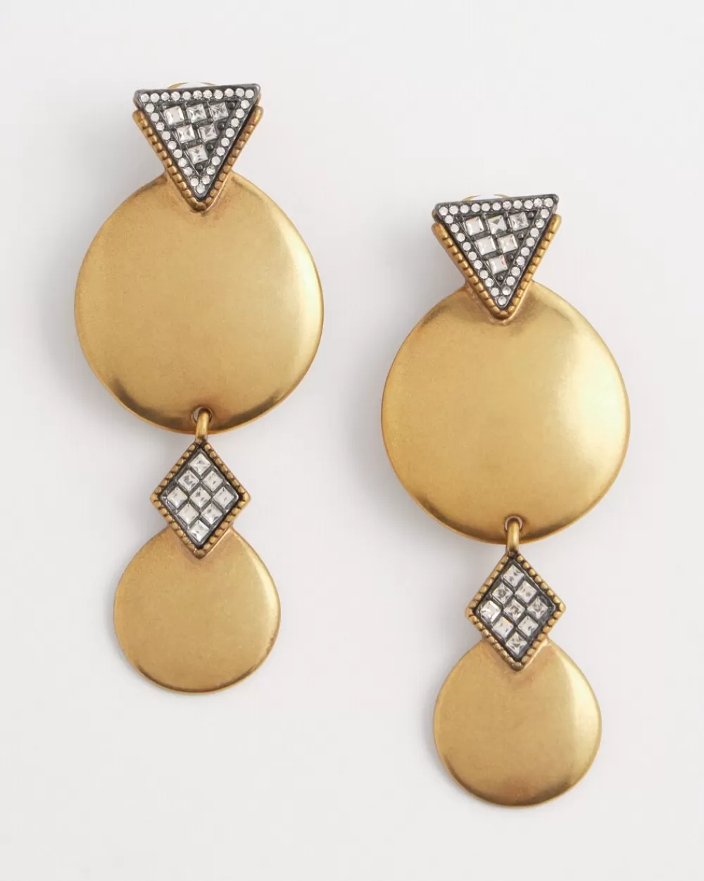 Flash Sale Tone Pavé Clip On Drop Earrings Earrings