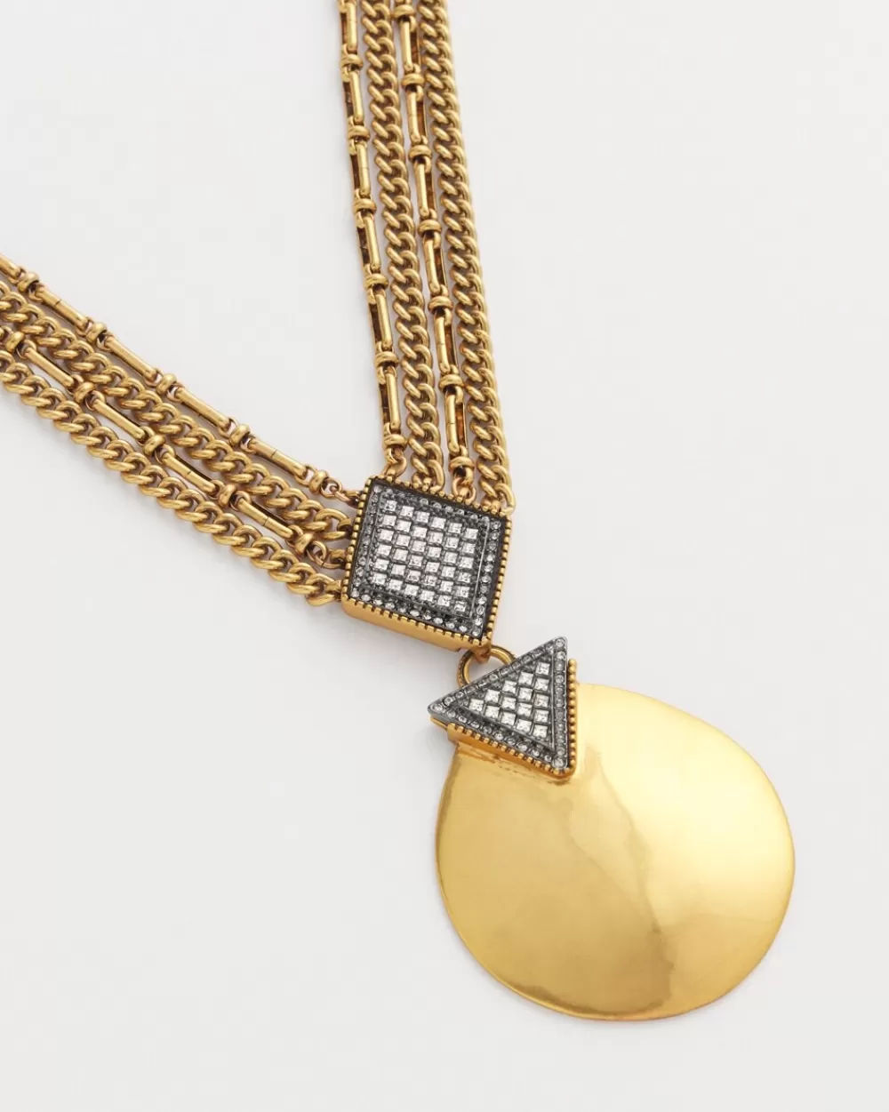 Outlet Tone Pavé Pendant Necklace Necklaces