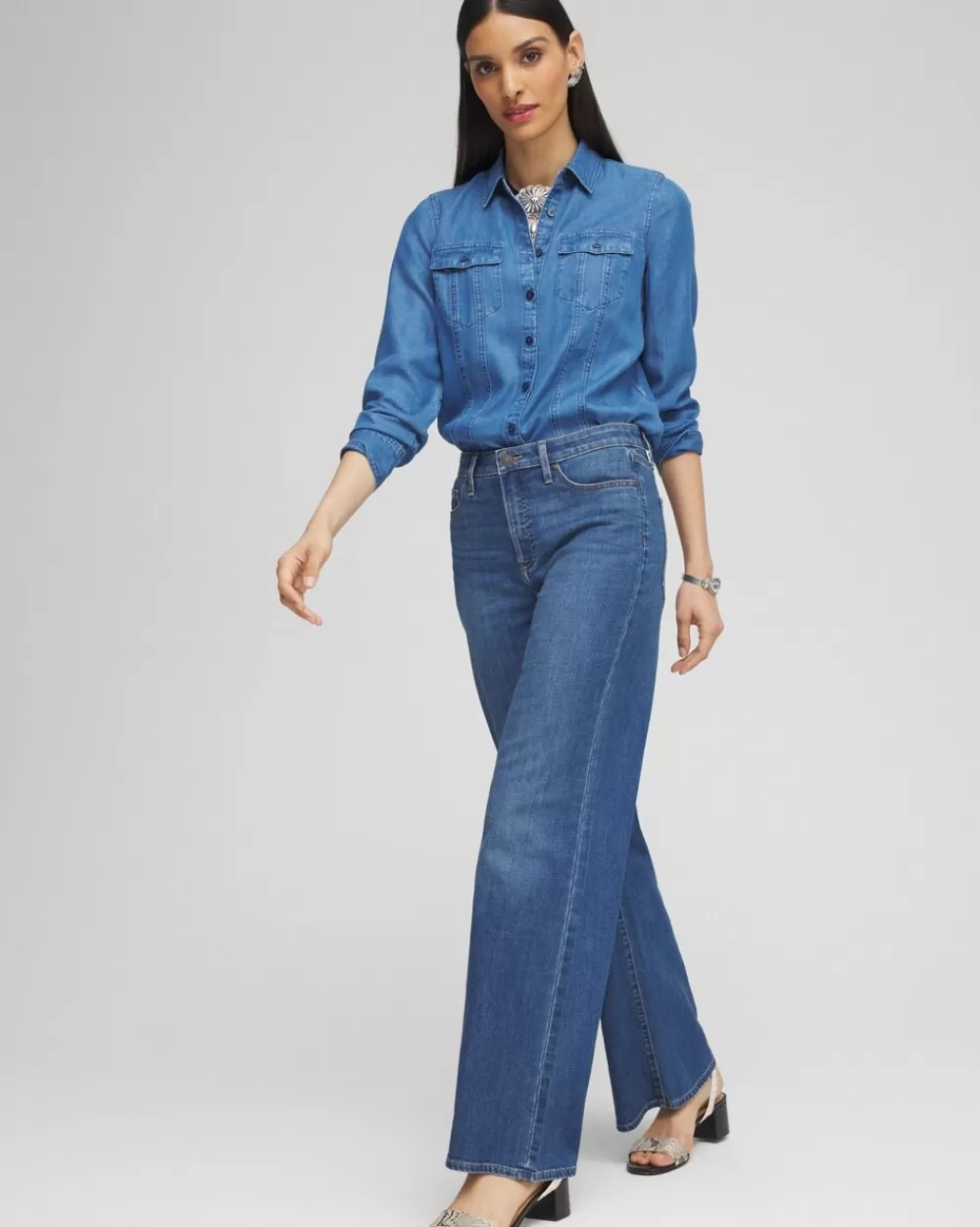 Store High Rise Wide Leg Jeans Jeans & Denim