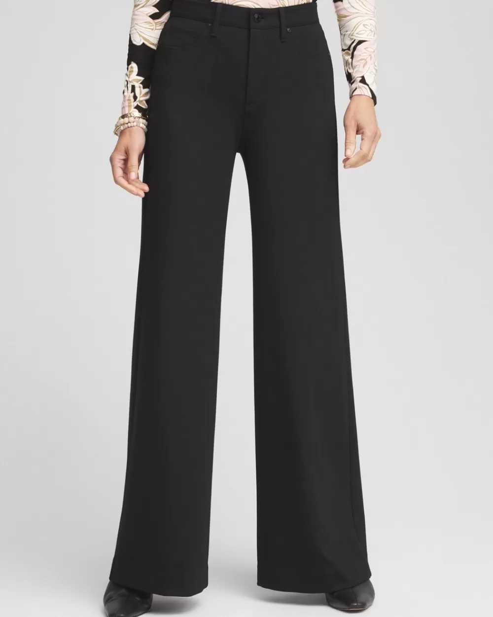 Sale High Rise Wide Leg Ponte Pants Pants