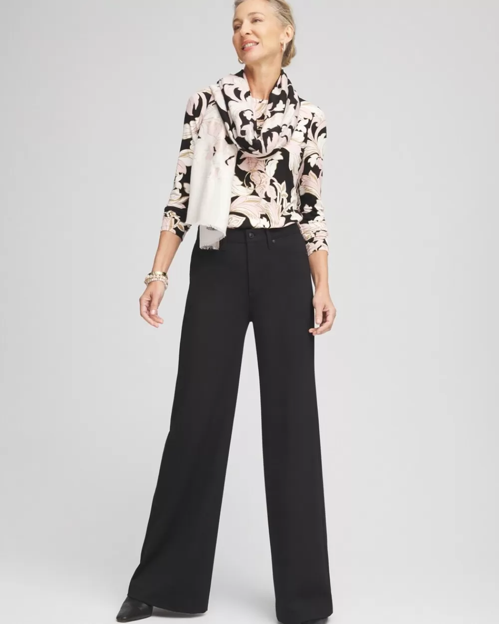 Sale High Rise Wide Leg Ponte Pants Pants