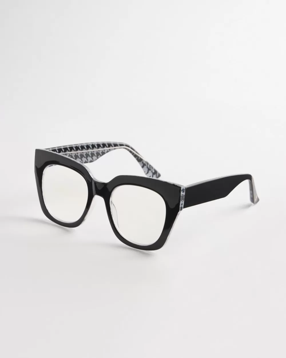 Clearance Houndstooth Cateye Readers Eyewear