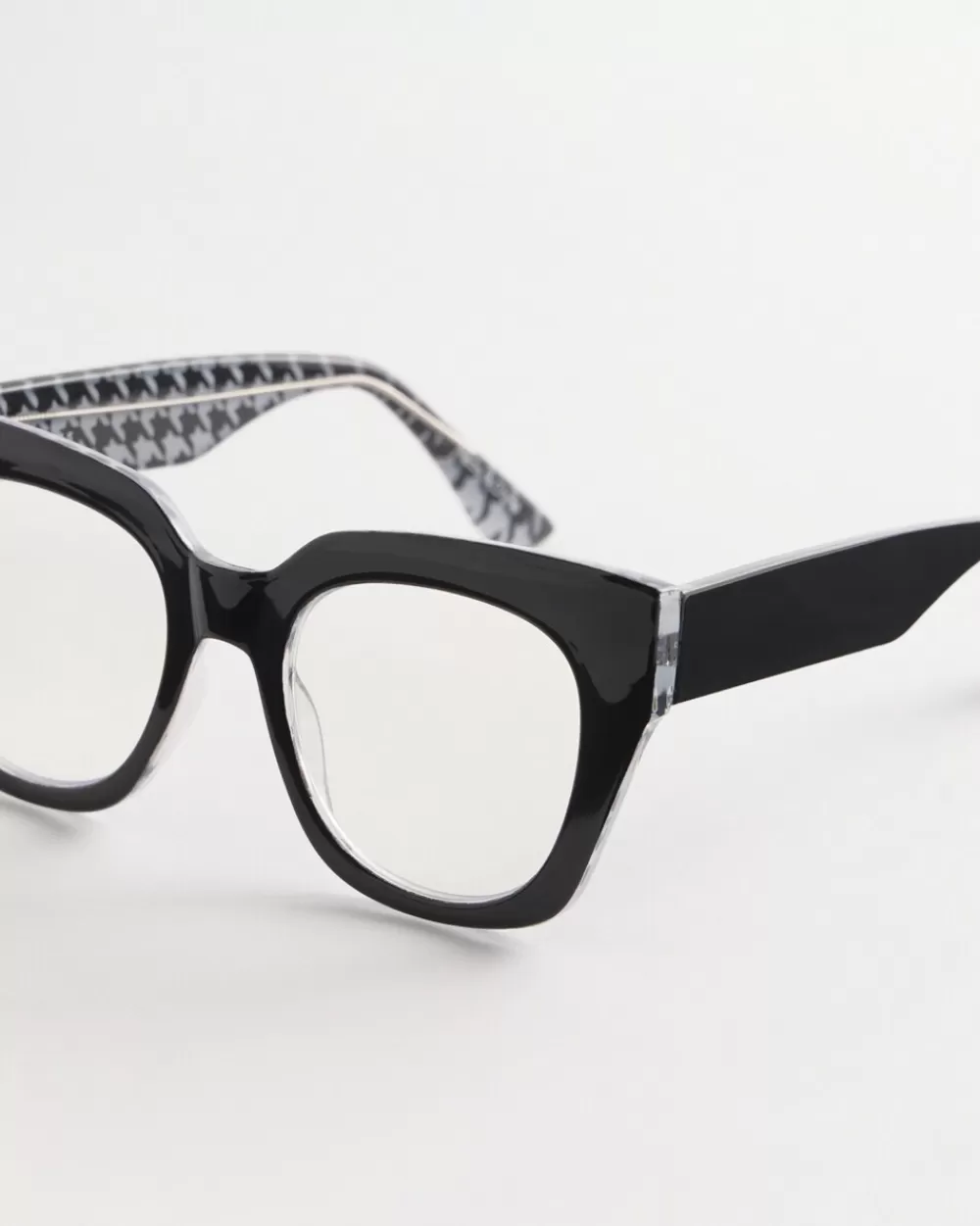 Clearance Houndstooth Cateye Readers Eyewear