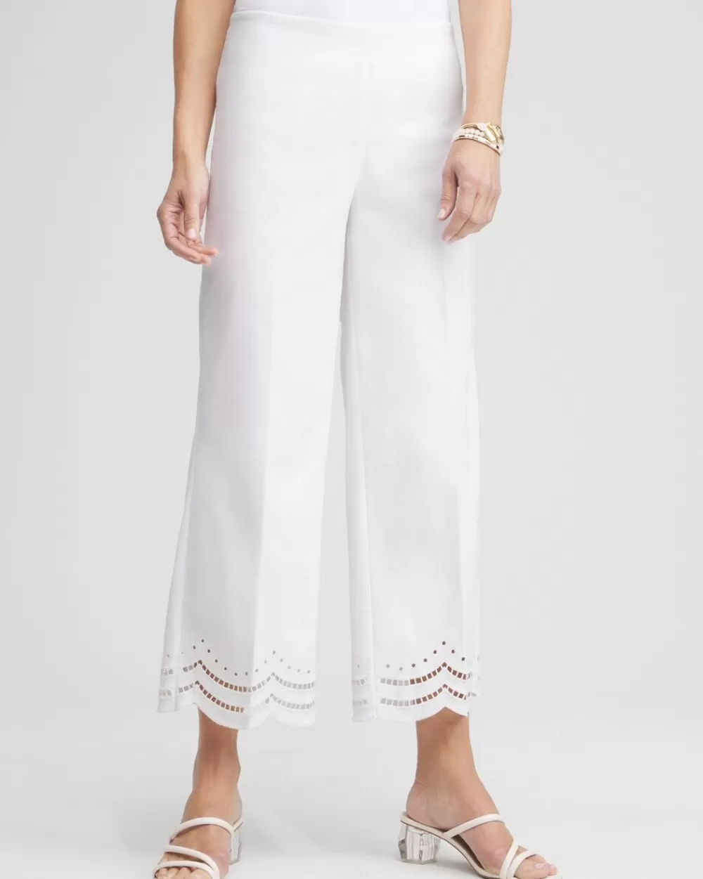 Outlet Juliet Eyelet Hem Culotte Pants Pants