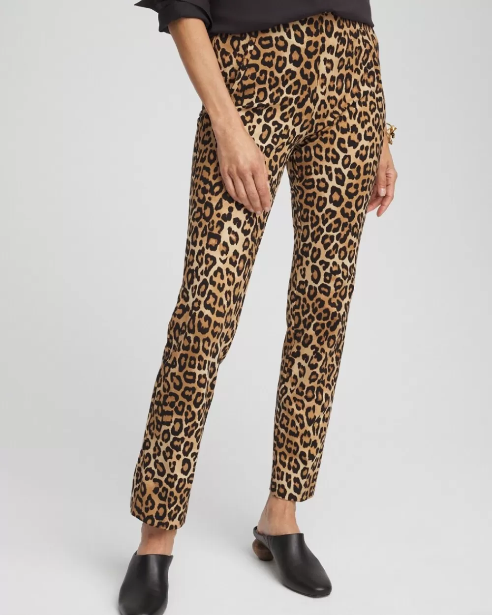 New Juliet Ponte Leopard Ankle Pants Pants