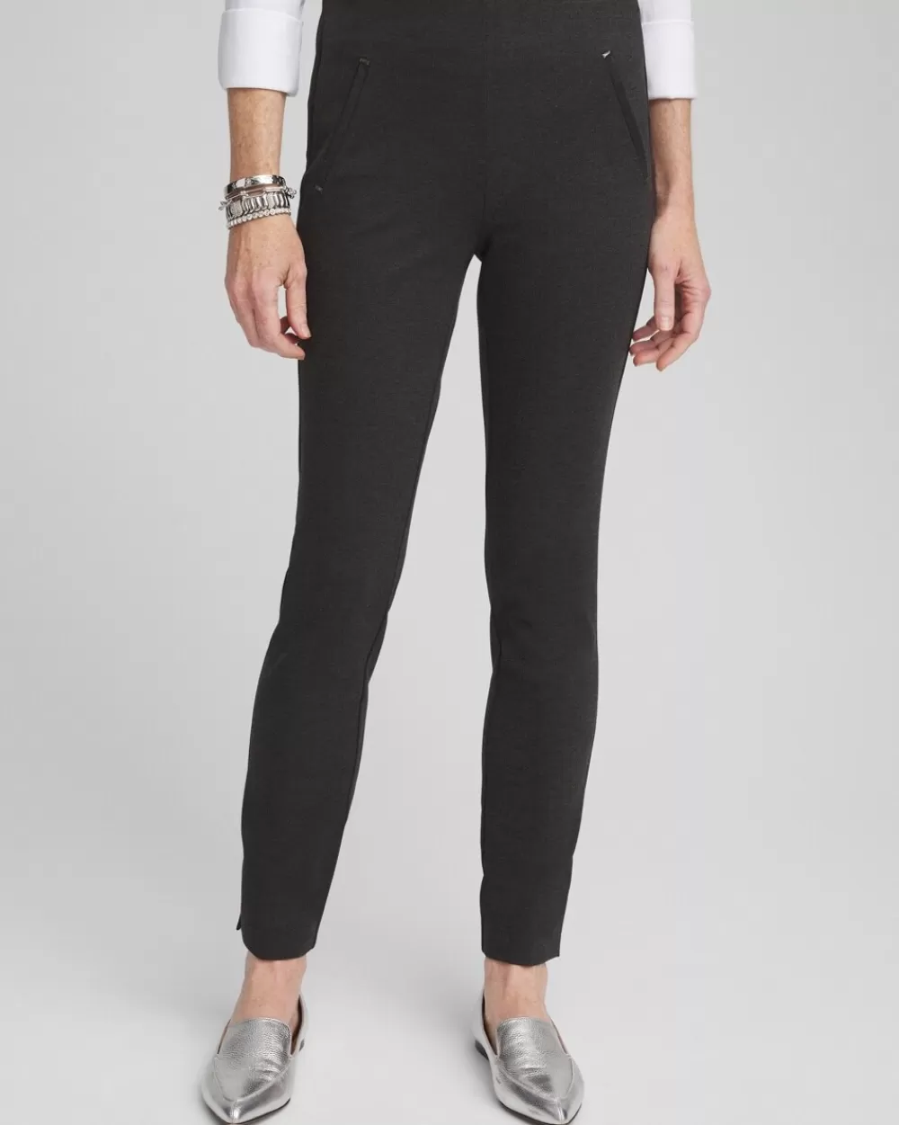 Outlet Juliet Ponte Trim Detail Ankle Pants Pants