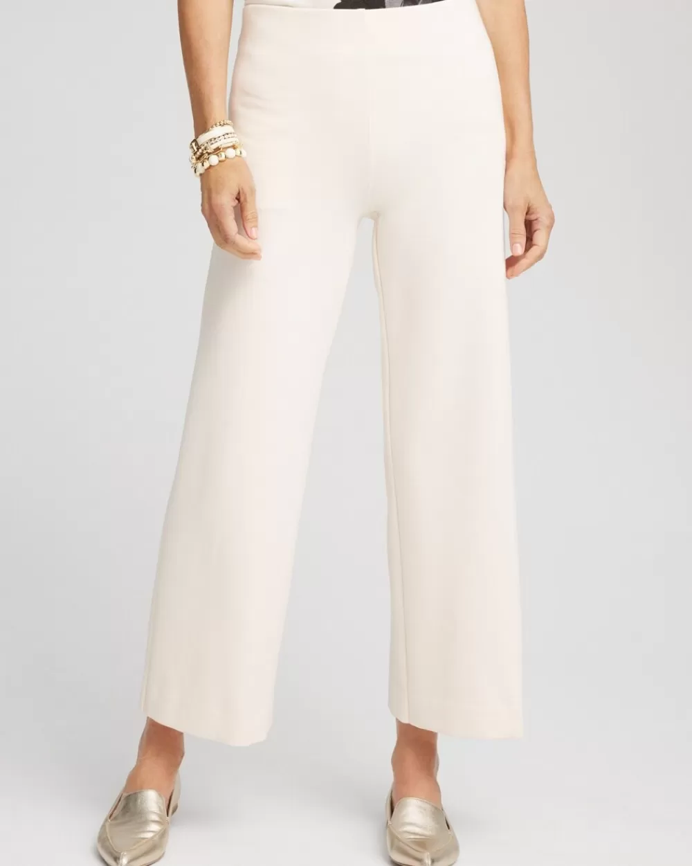 Best Juliet Ponte Wide Leg Cropped Pants Pants