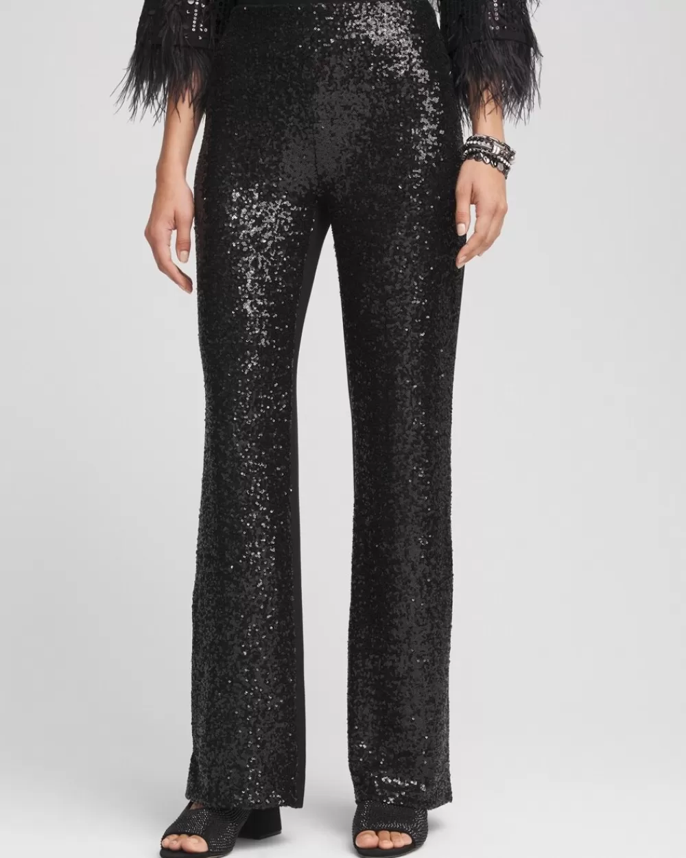 Cheap Juliet Sequin Wide Leg Pant Pants