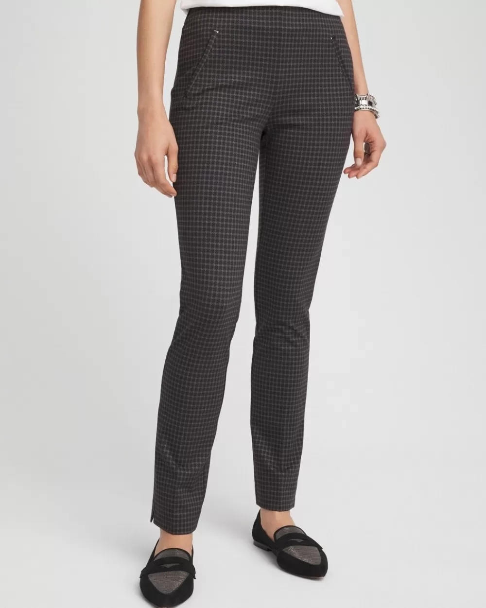 Shop Juliet Tonal Check Ankle Pants Pants