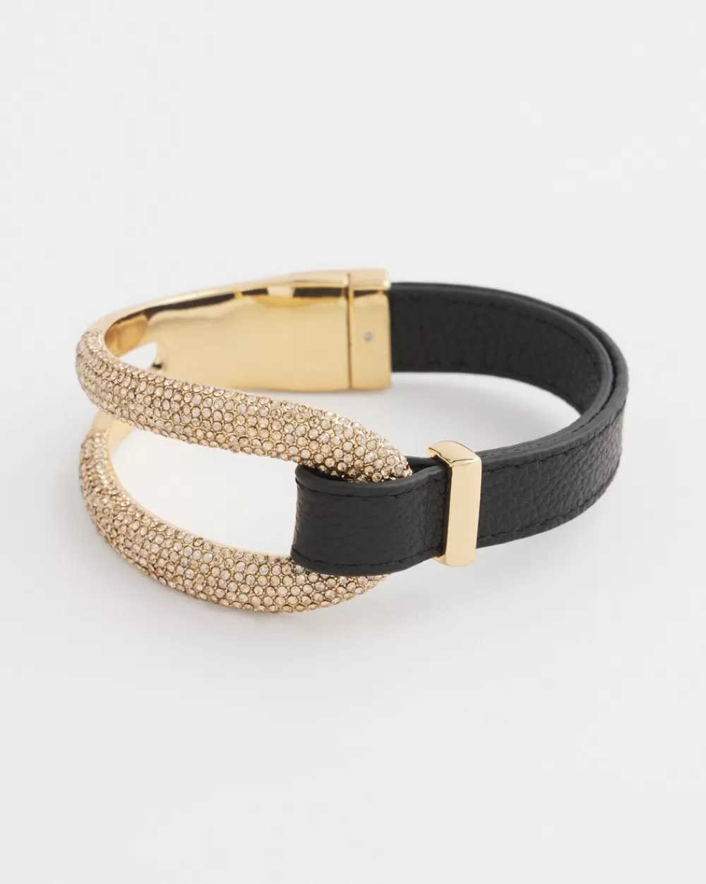 Hot Leather Pavé Magentic Bracelet Bracelets