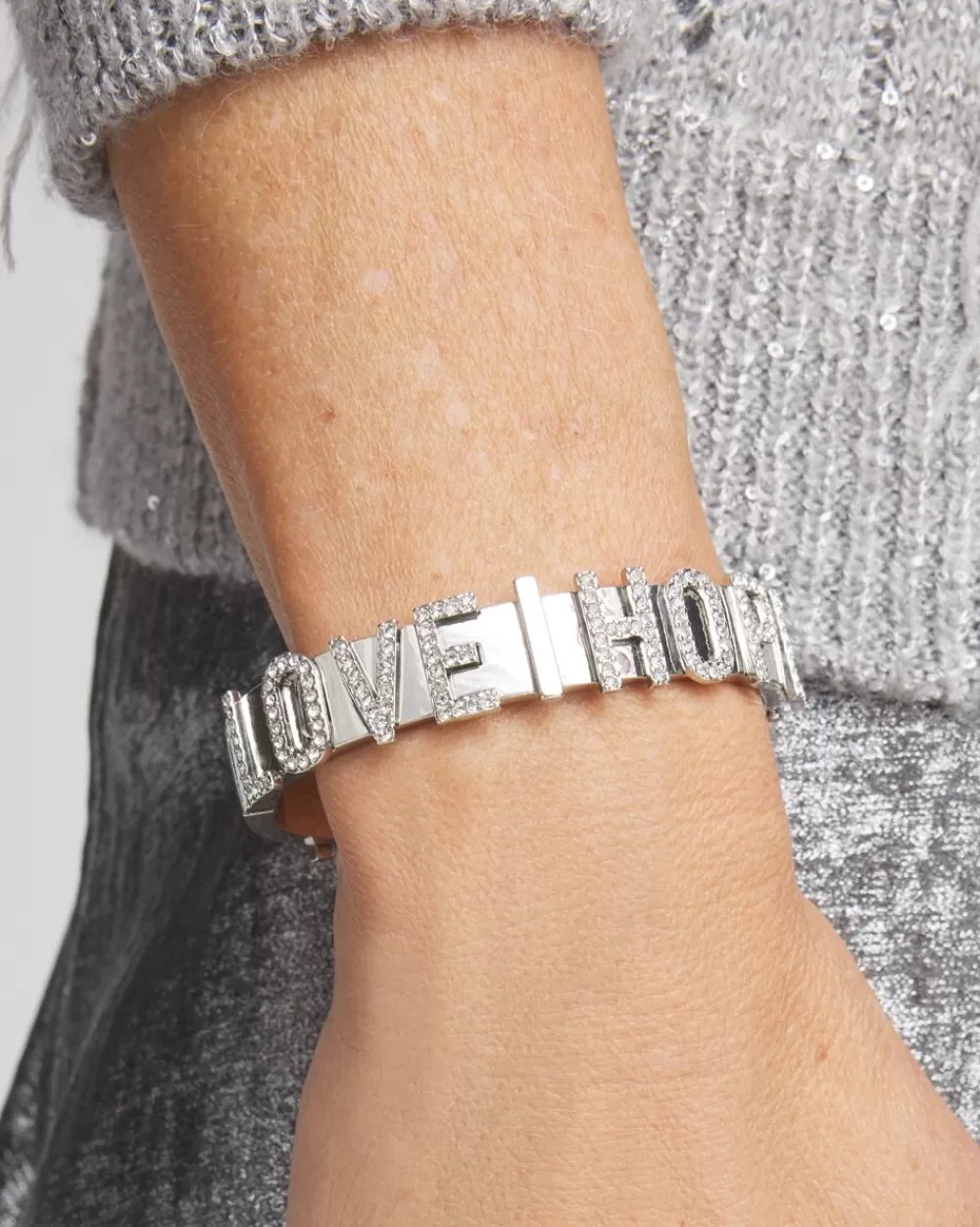 Outlet Love Hope Pavé Bangle Bracelet Bracelets | Bracelet Stacking