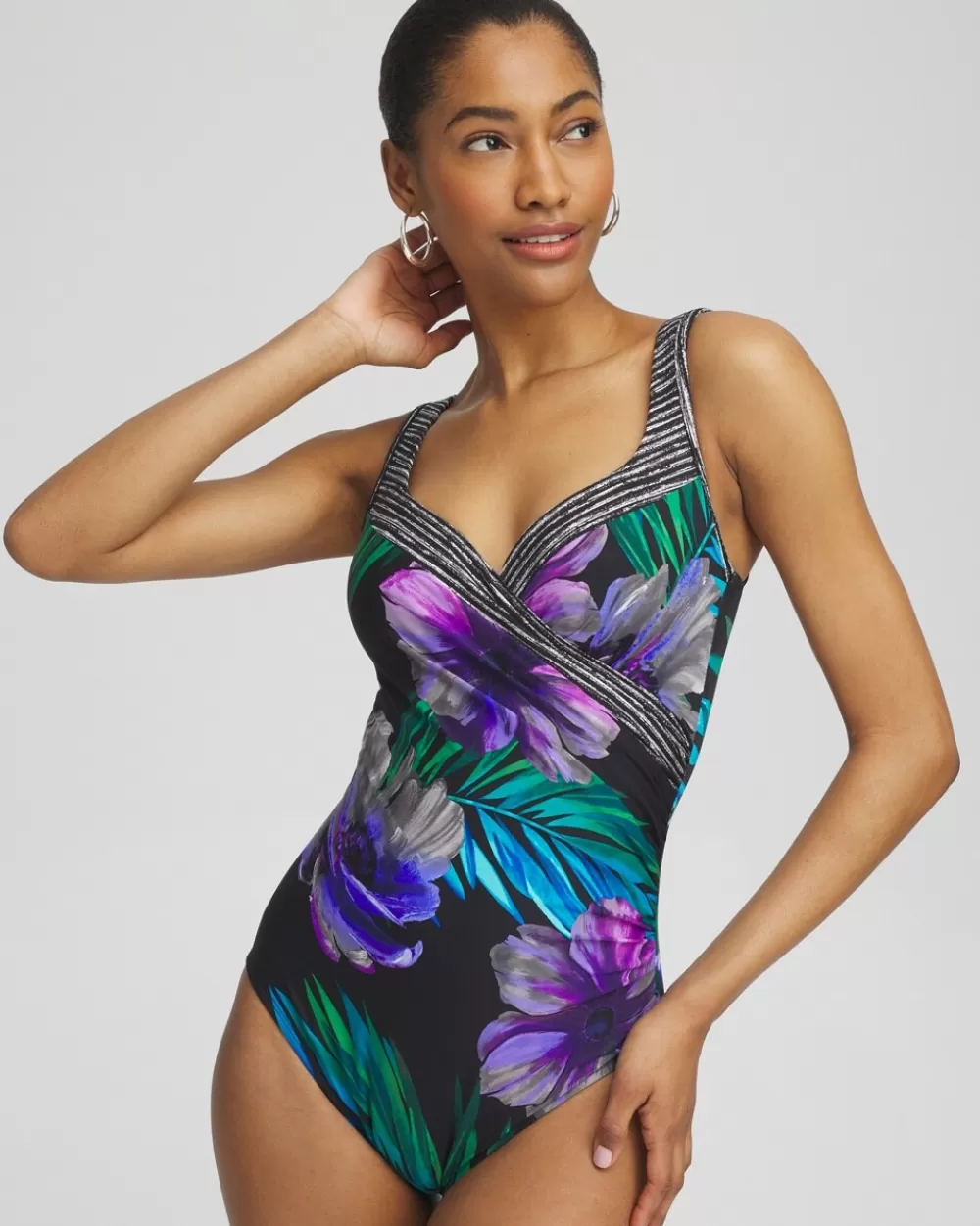 New Miraclesuit Flora Aura It's A Wrap Swimsuit Swim