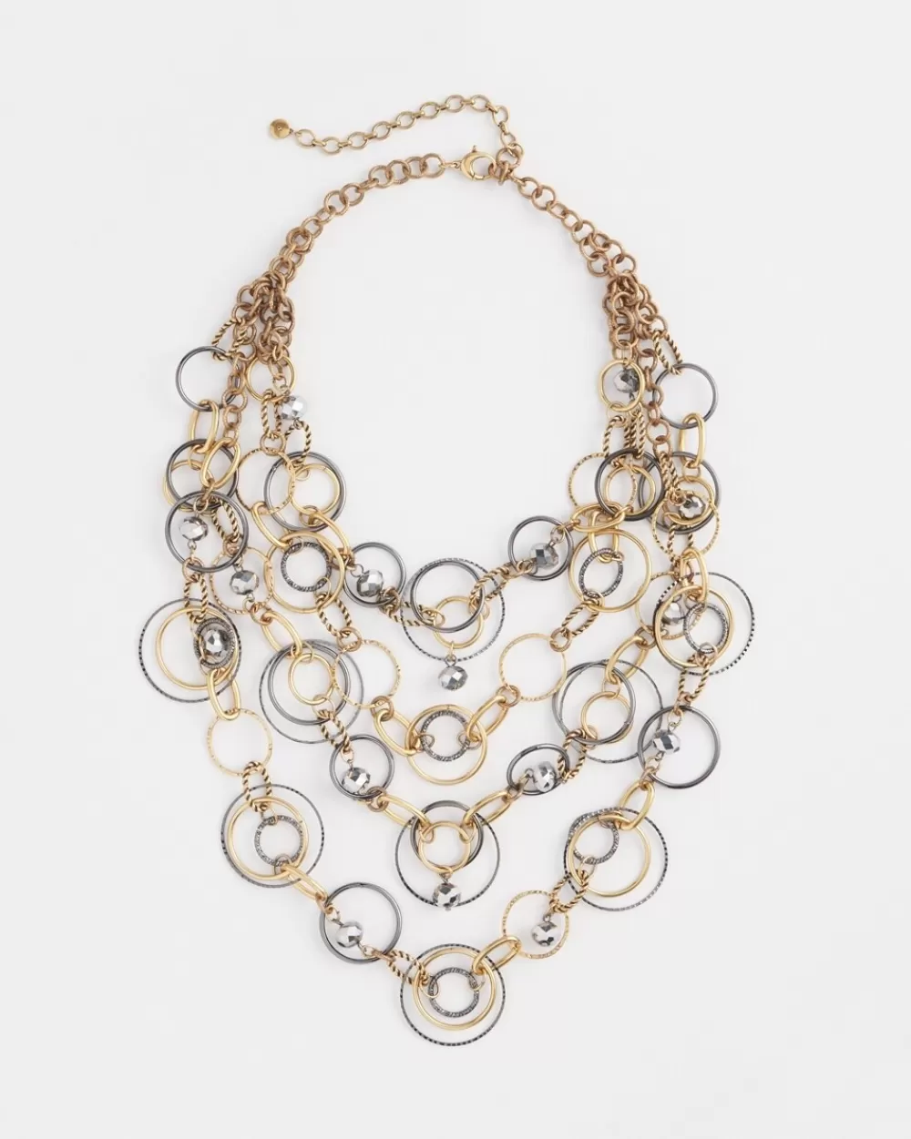 Best Mixed Metal Links Bib Necklace Necklaces