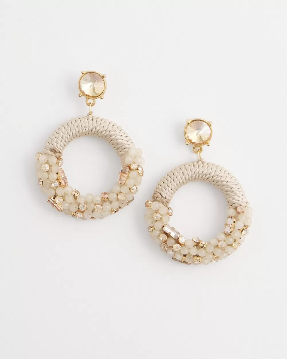 Sale No Droop™ Beaded Hoop Earrings Earrings